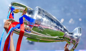 The UEFA Champions League trophy