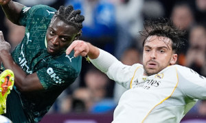 Soccer players from Manchester City and Real Madrid