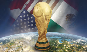 The FIFA World Cup trophy